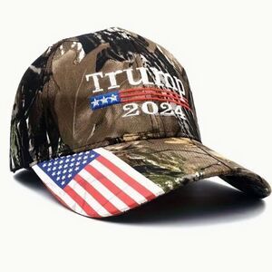 NEW! Trump 2024 Camo Trucker Baseball Hat Cap Patriotic Hunting Outdoor MAGA